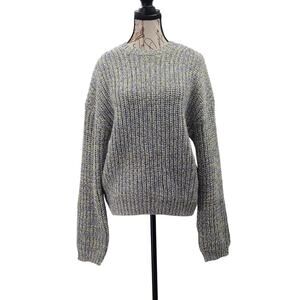 Stitches + Stripes women's chunky knit multicolor sweater SZ XL Cozy Super soft